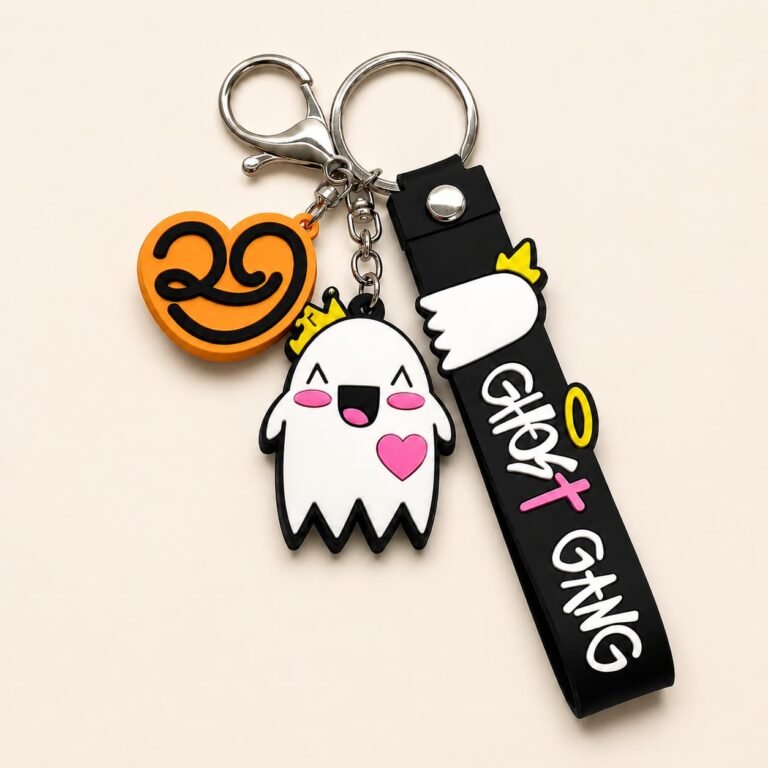 custom ghost rubber keychains