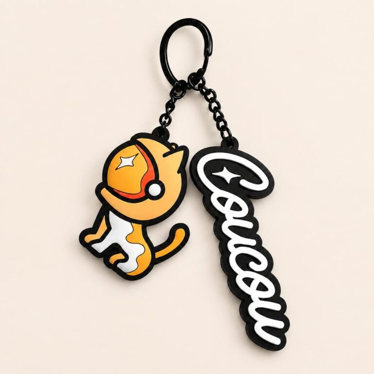 dog pvc keychain cute