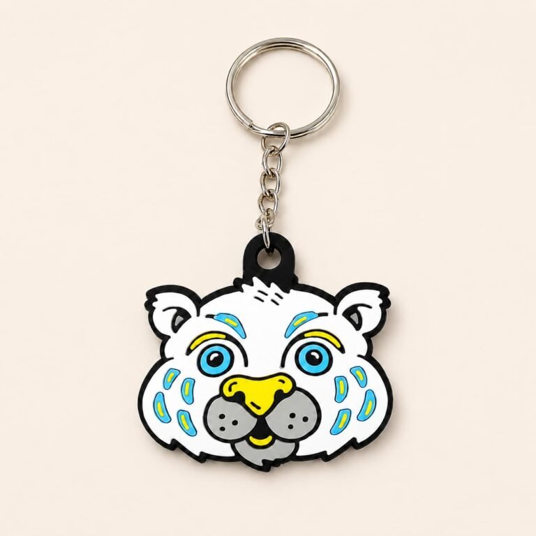 tiger pvc key ring custom
