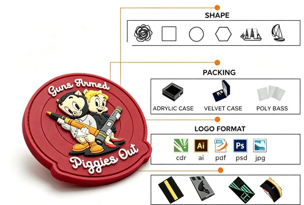 3D Rubber Patches making options