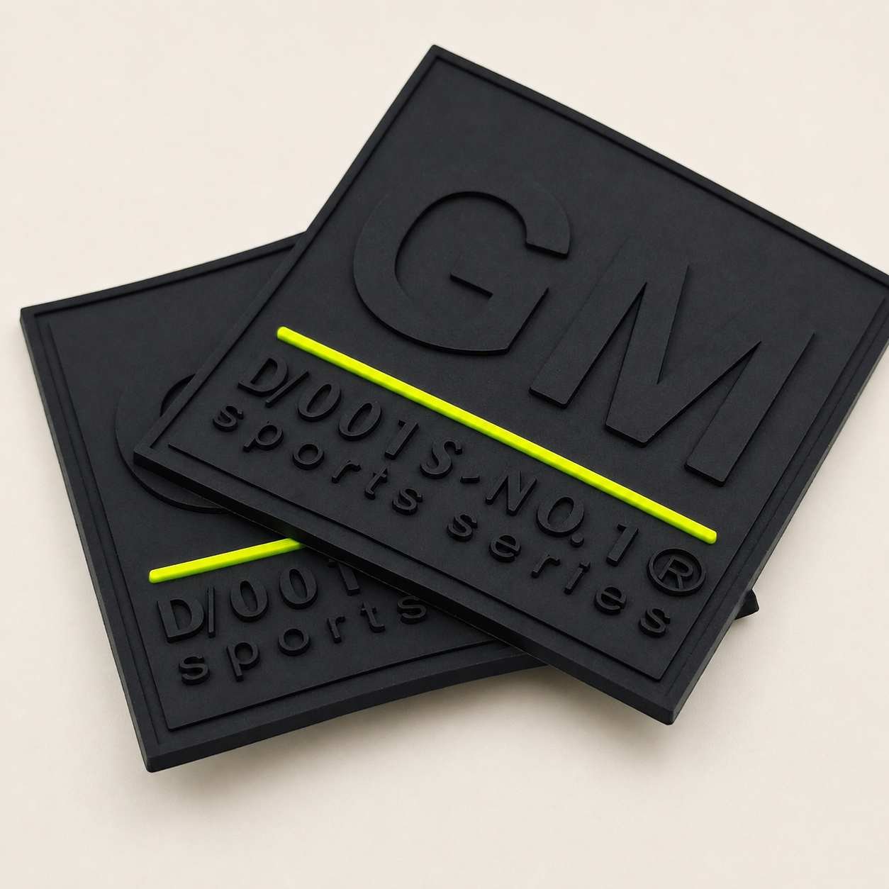 black sew on pvc labels