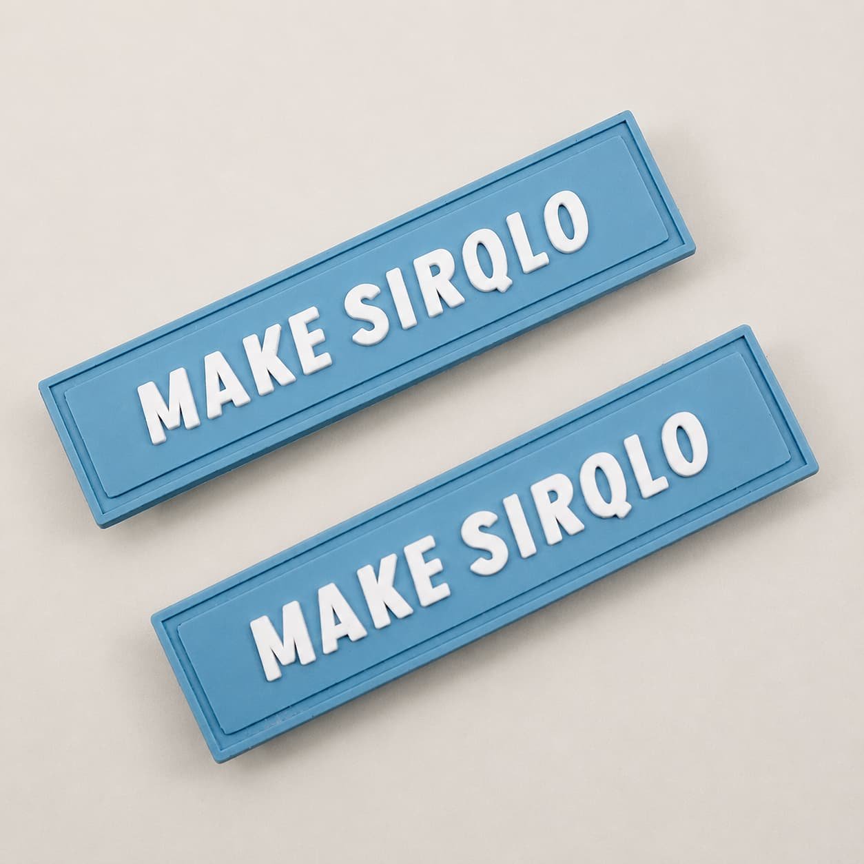 blue soft pvc labels