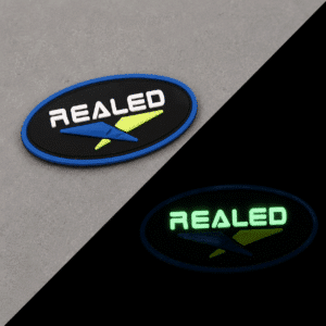 branded logo 3d glow in the dark patch
