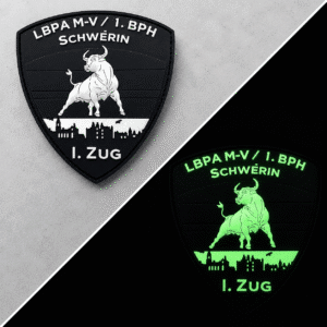 bull glow in the dark PVC patch