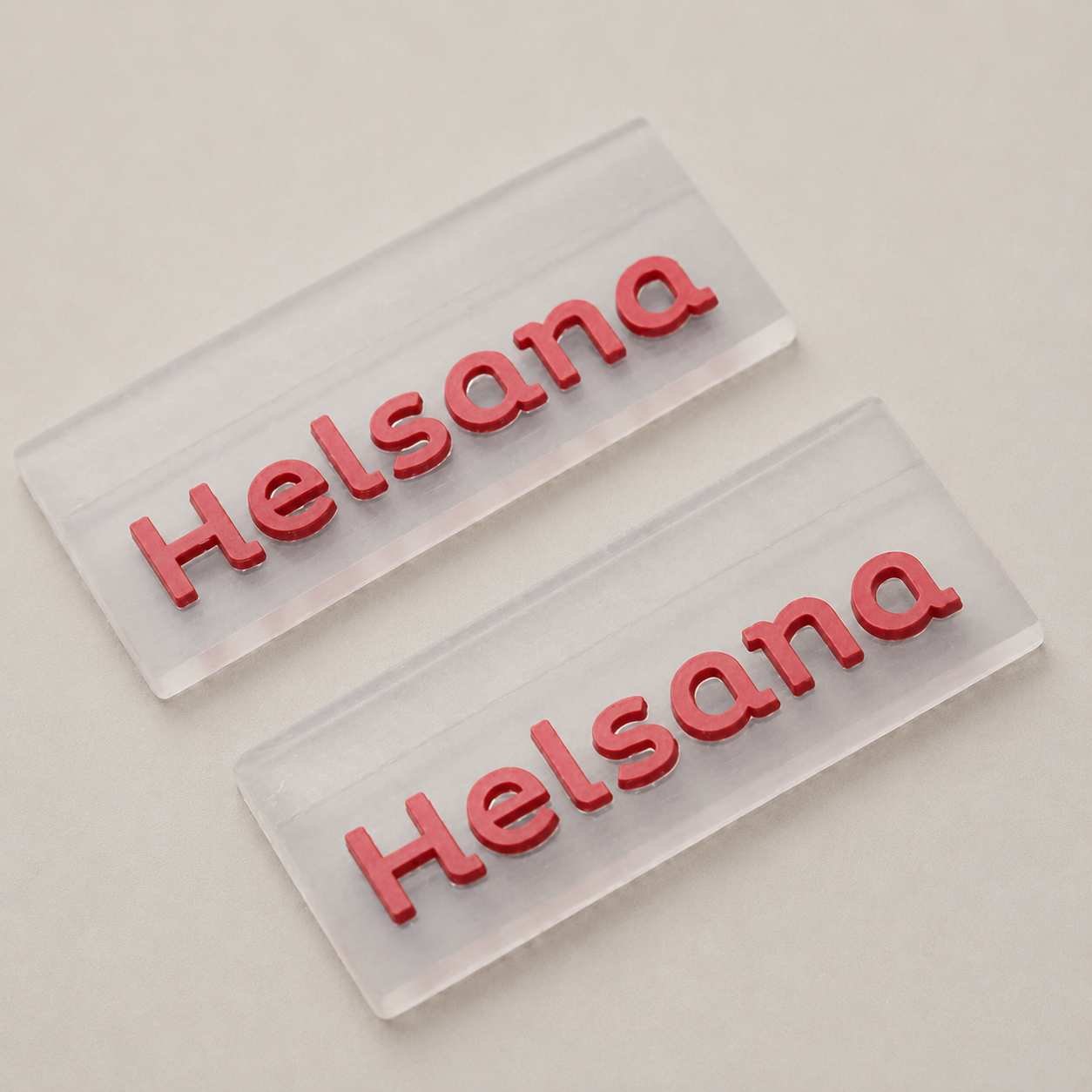 clear Side Seam rubber Label