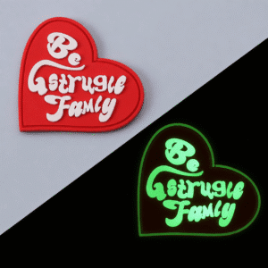 heart GITD pvc patch