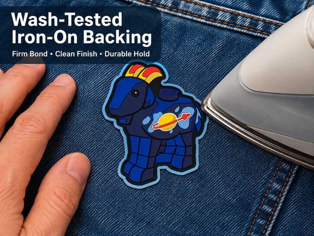strong pvc garment patches iron on