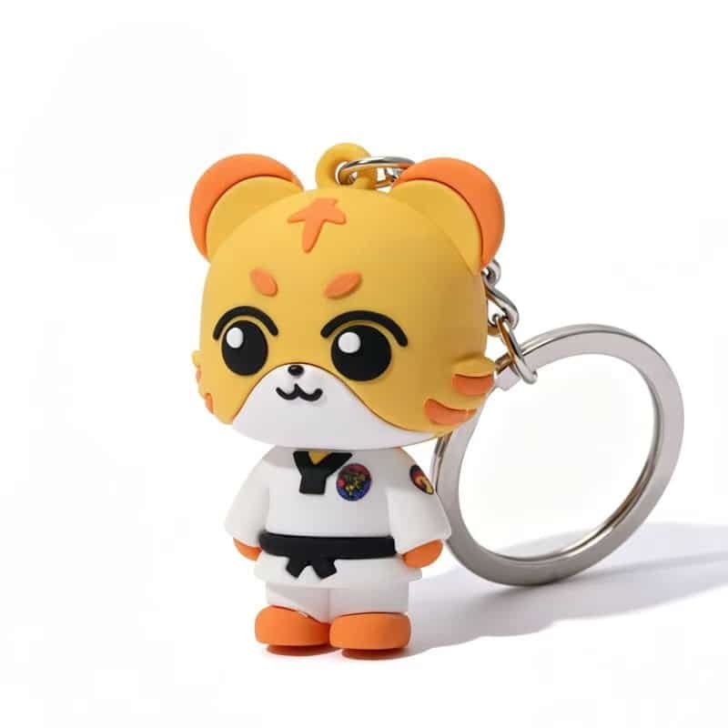 tiger pvc custom logo 3d keychains