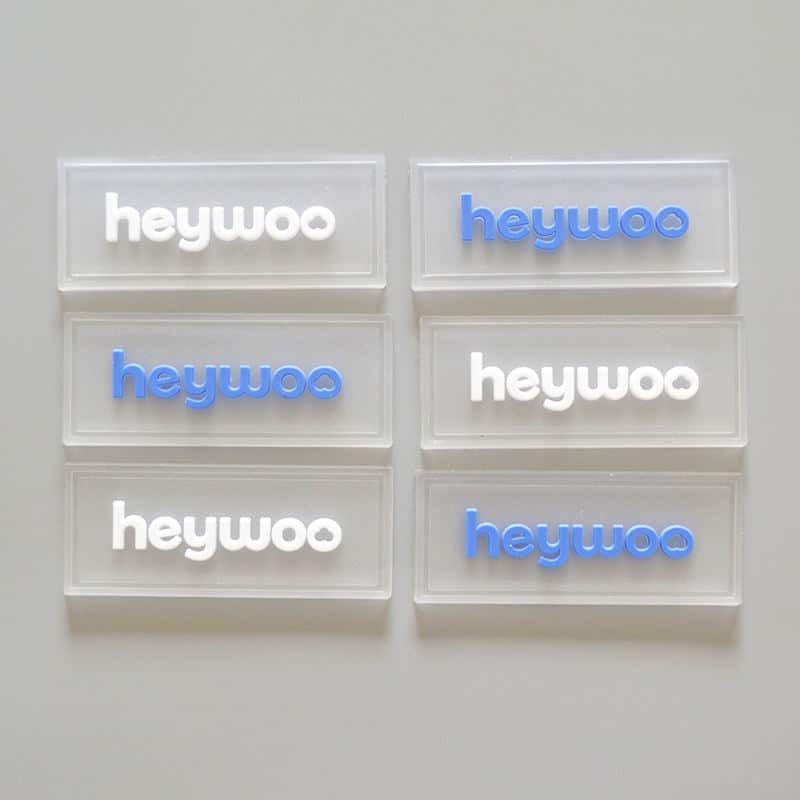 transparent PVC sew in tags