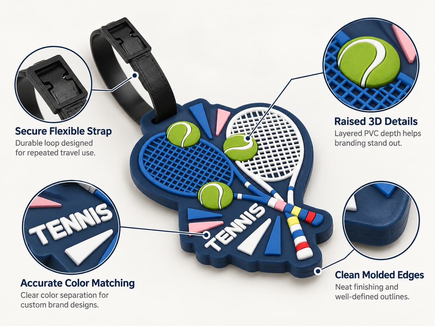 PVC rubber luggage tags advantages