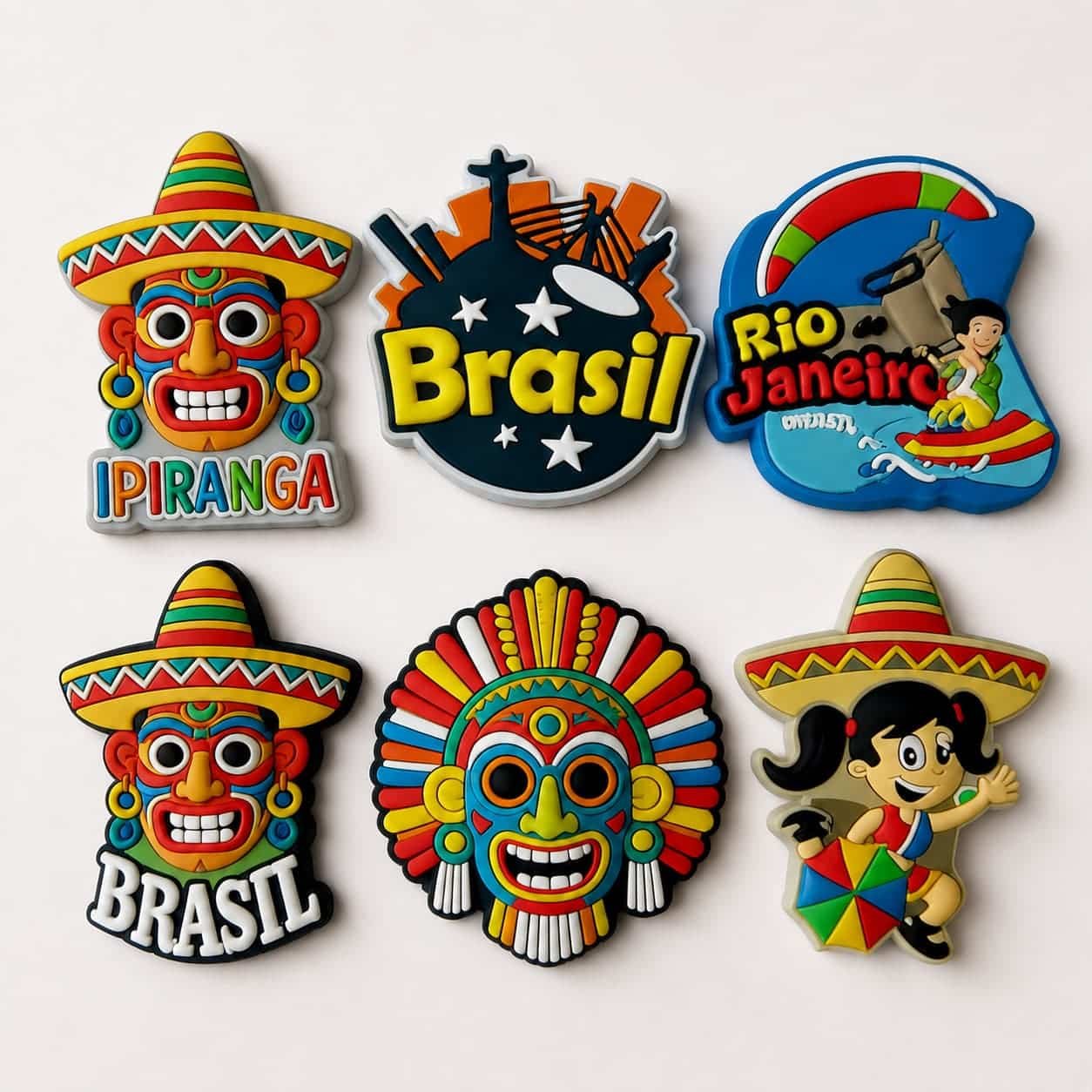 brasil promotional custom pvc fridge magnetics
