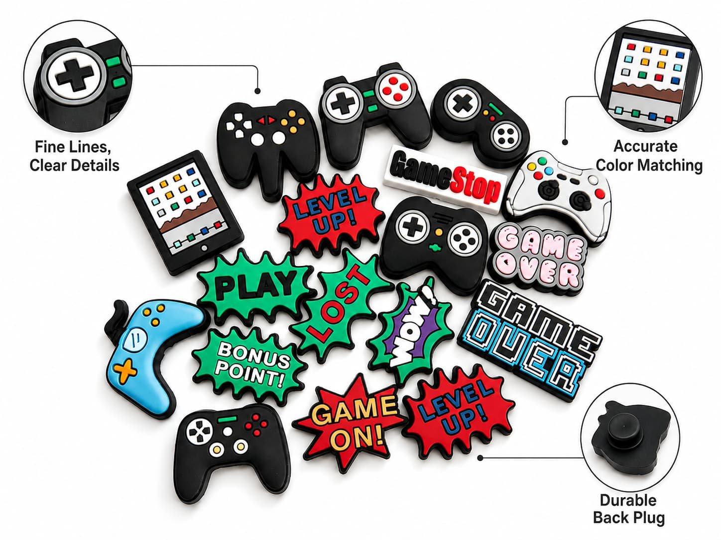 custom rubber shoe charms advantages