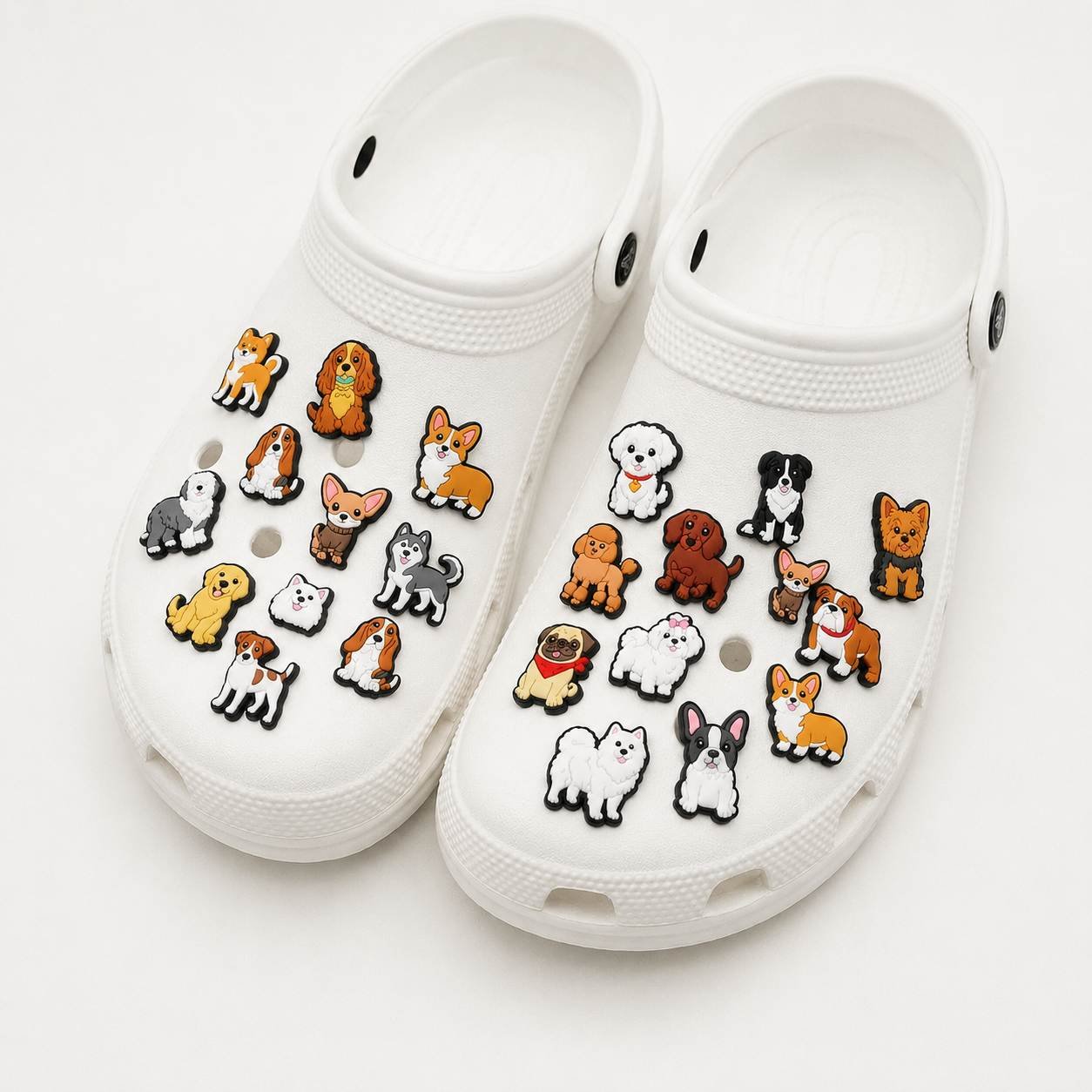 dog 3D PVC shoe charms