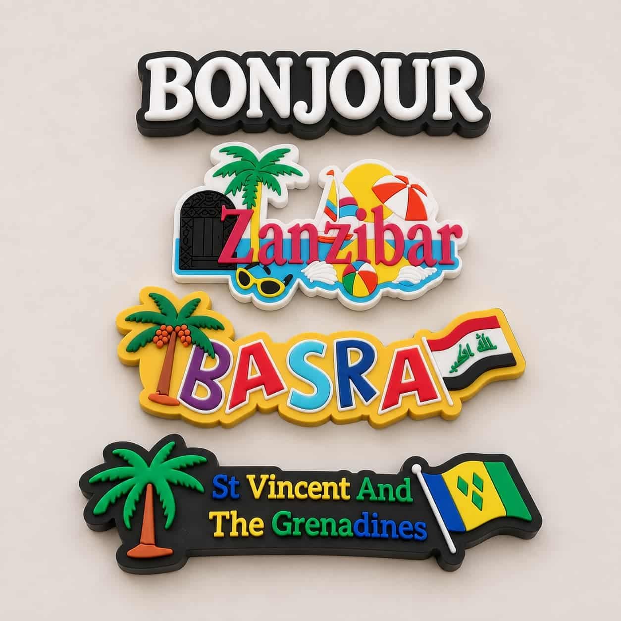 french custom magnetic pvc patch