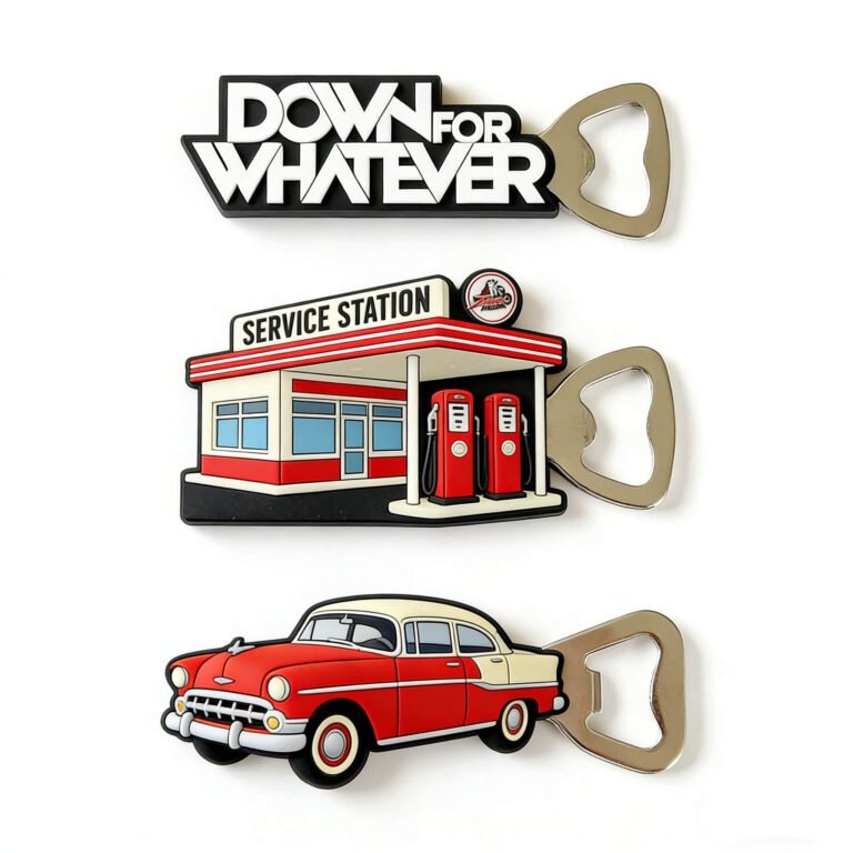 gas station Custom Soft PVC Bottle Opener